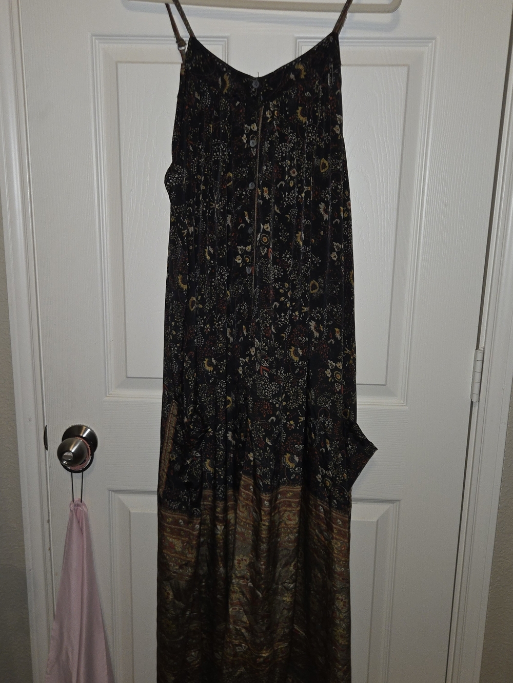 Bohemian Floral Wide-Leg Jumpsuit in Black and Olive - Picture 3 of 11